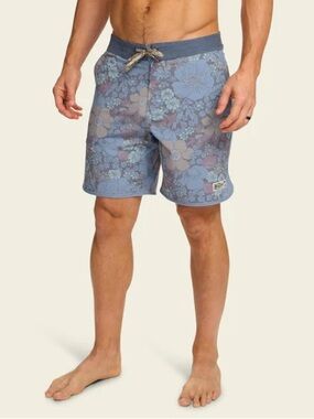 Howler Brothers Bruja Boardshorts, Flower Power Blues, Size 36